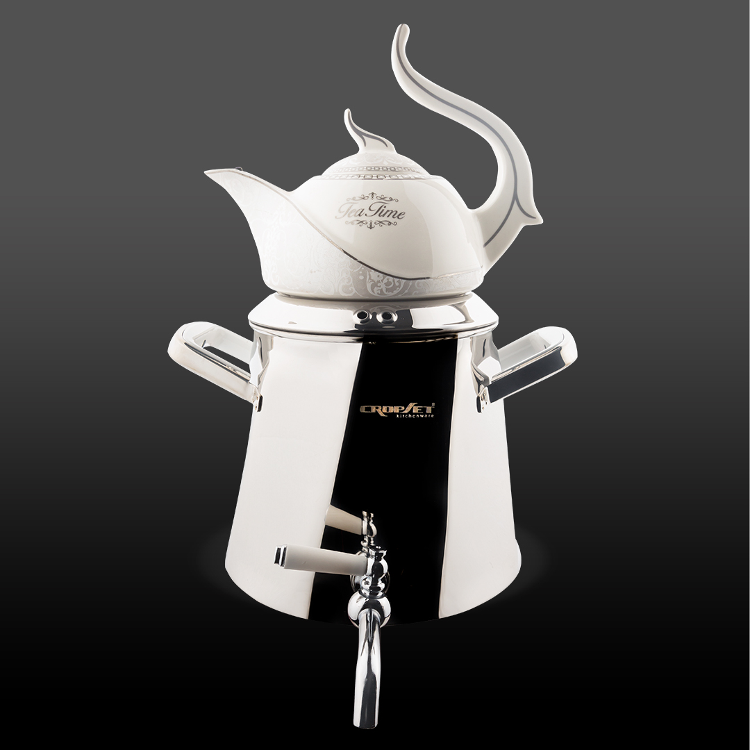 کتری و قوری آرسس استیل براق کروپ ست کد703W