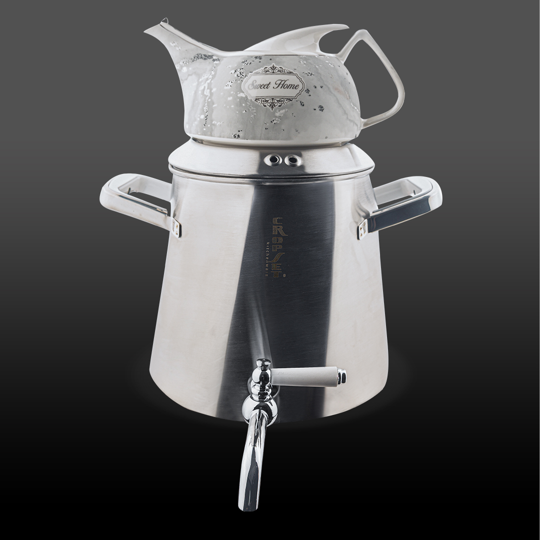 کتری و قوری آرسس استیل مات کروپ ست کد1703W