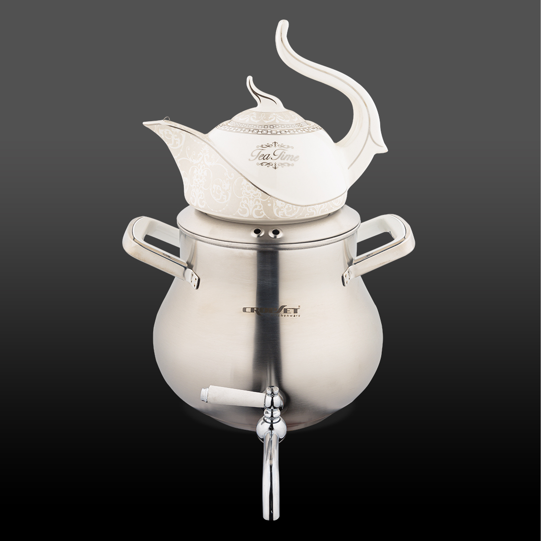 کتری و قوری السا استیل مات کروپ ست کد 1904W