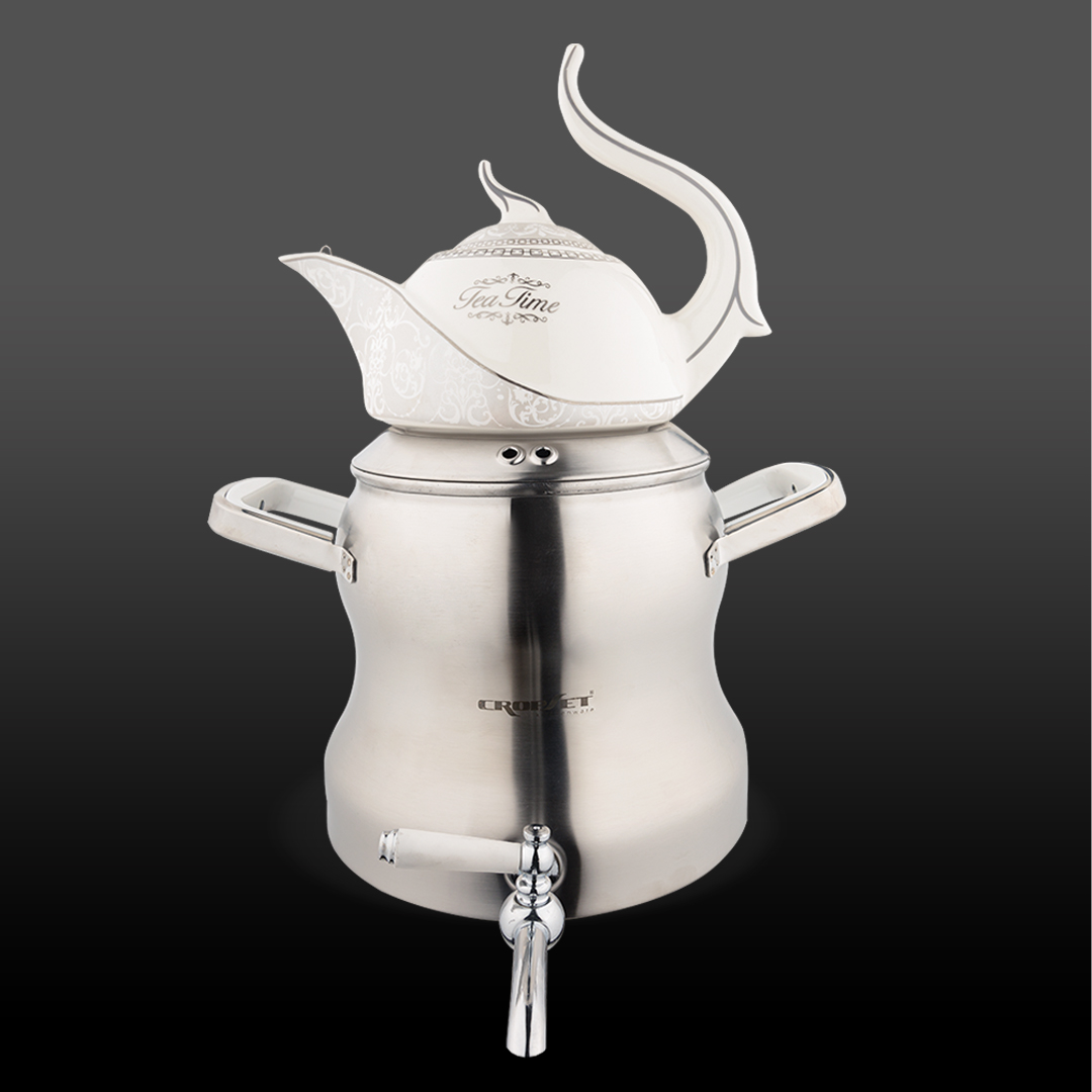 کتری و قوری رونیکا استیل مات کروپ ست کد1804W